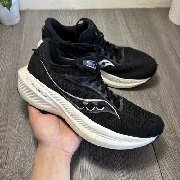 Saucony Shoes - Saucony Womens Triumph 21 S10881-10 Black Running Shoes Sneakers Size 10.5